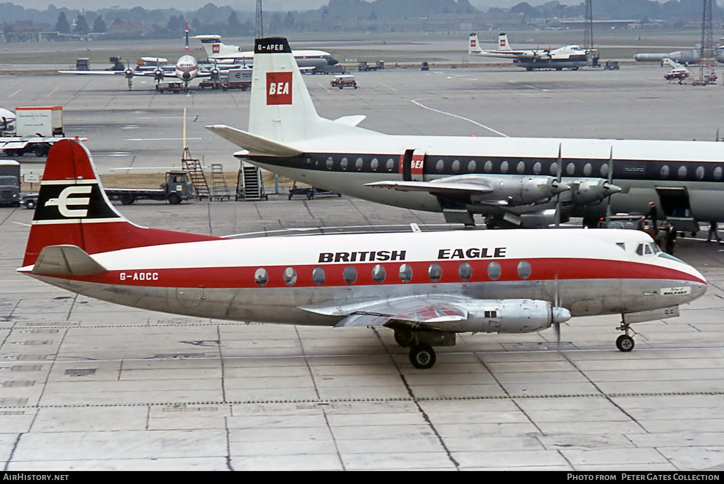 Aircraft Photo of G-AOCC | Vickers 755D Viscount | British Eagle International Airlines | AirHistory.net #120112