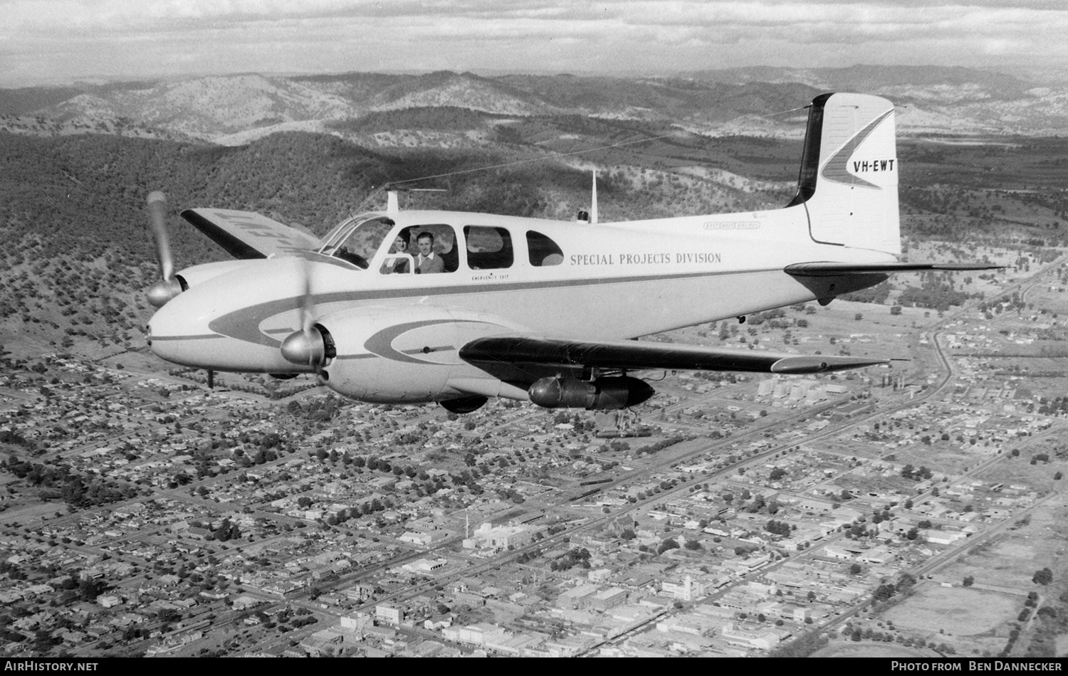 Aircraft Photo of VH-EWT | Beech D50 Twin Bonanza | East-West Airlines - Special Projects Division | AirHistory.net #120117