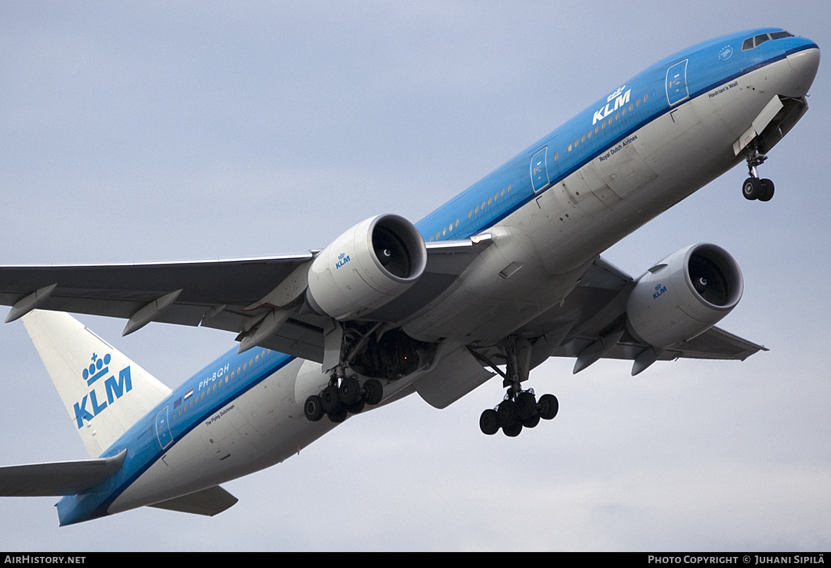 Aircraft Photo of PH-BQH | Boeing 777-206/ER | KLM - Royal Dutch Airlines | AirHistory.net #120210
