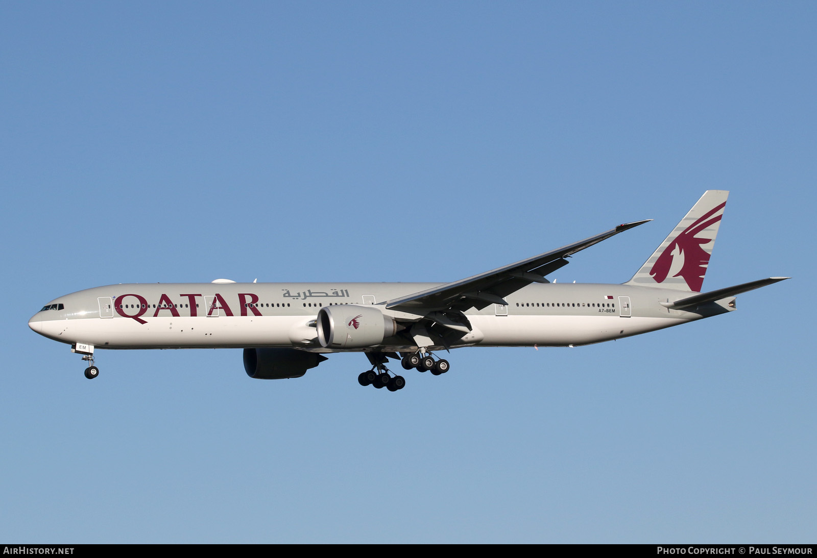 Aircraft Photo of A7-BEM | Boeing 777-300/ER | Qatar Airways | AirHistory.net #120266