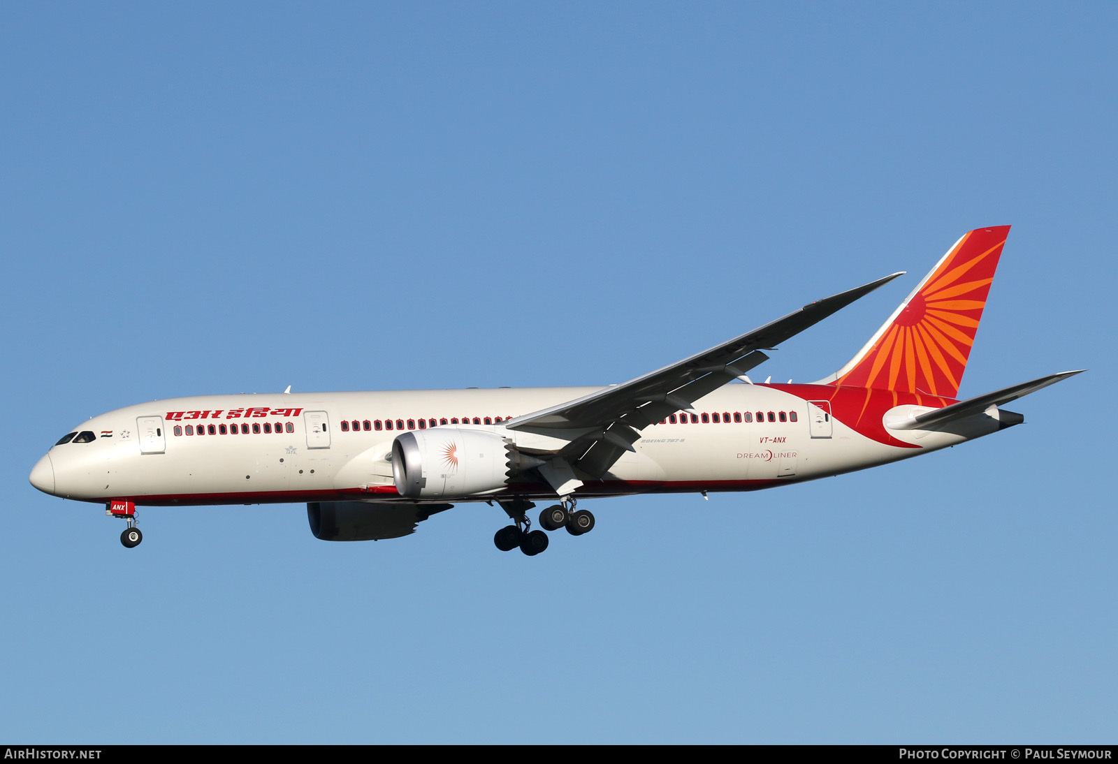 Aircraft Photo of VT-ANX | Boeing 787-8 Dreamliner | Air India | AirHistory.net #120269