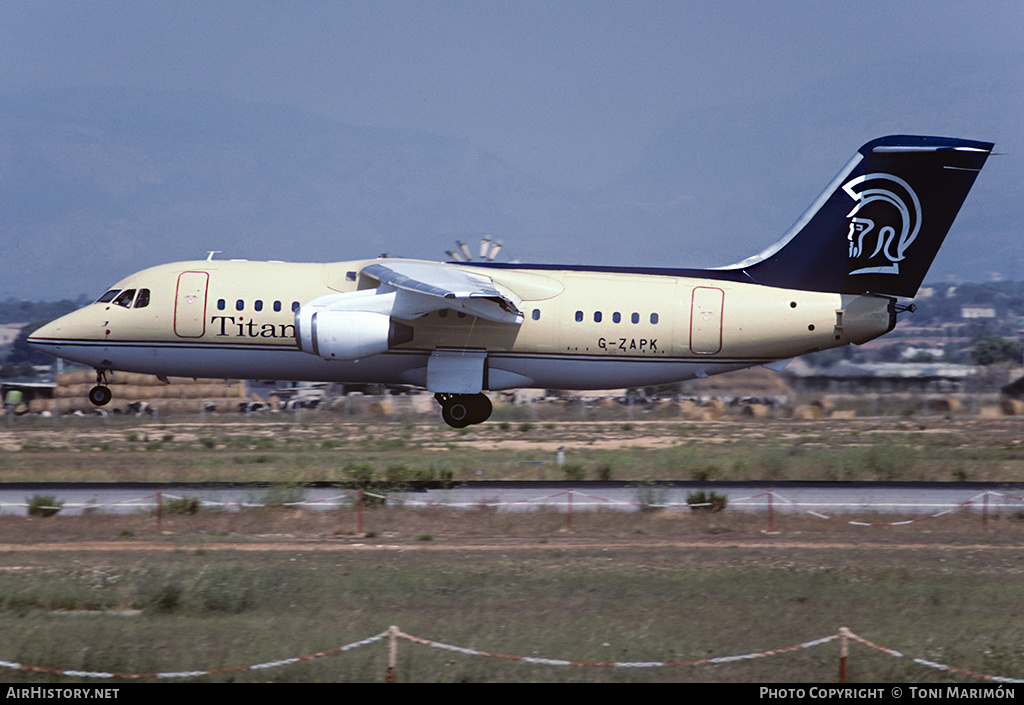 Aircraft Photo of G-ZAPK | British Aerospace BAe-146-200QC | Titan Airways | AirHistory.net #120303