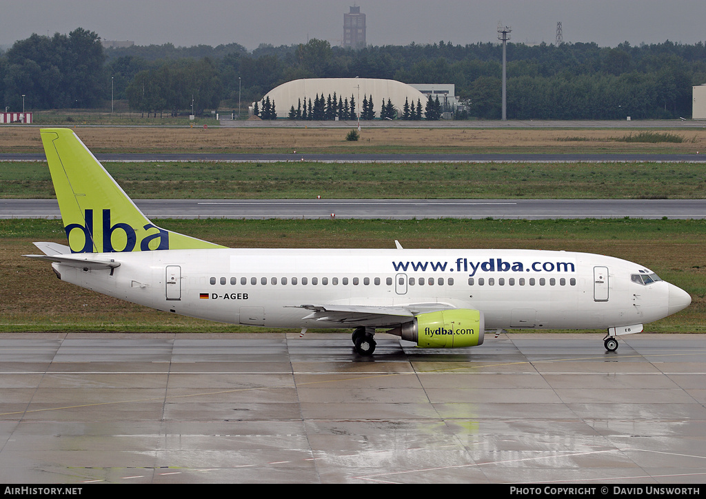 Aircraft Photo of D-AGEB | Boeing 737-322 | DBA - Deutsche BA | AirHistory.net #120315