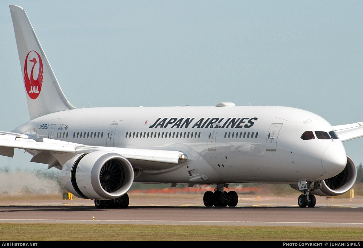 Aircraft Photo of JA839J | Boeing 787-8 Dreamliner | Japan Airlines - JAL | AirHistory.net #120324
