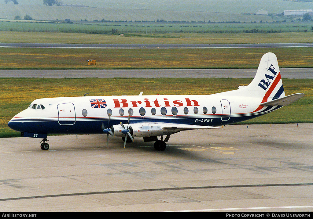 Aircraft Photo of G-APEY | Vickers 806 Viscount | British Air Ferries - BAF | AirHistory.net #120343