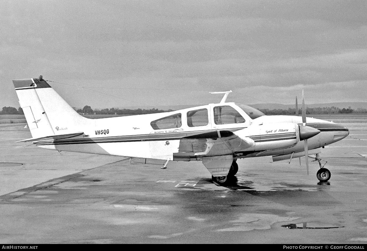 Aircraft Photo of VH-SQG | Beech D55 Baron | Adam and Marshall Airways | AirHistory.net #120365