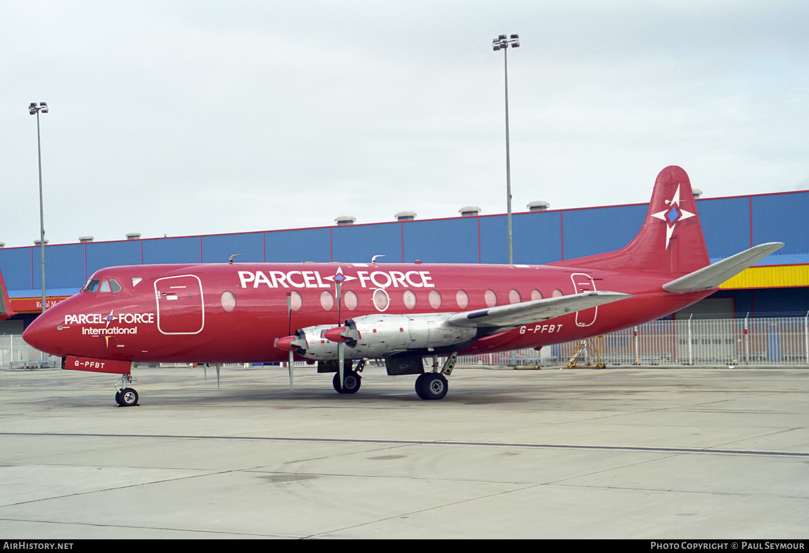 Aircraft Photo of G-PFBT | Vickers 806 Viscount | Parcelforce | AirHistory.net #120436