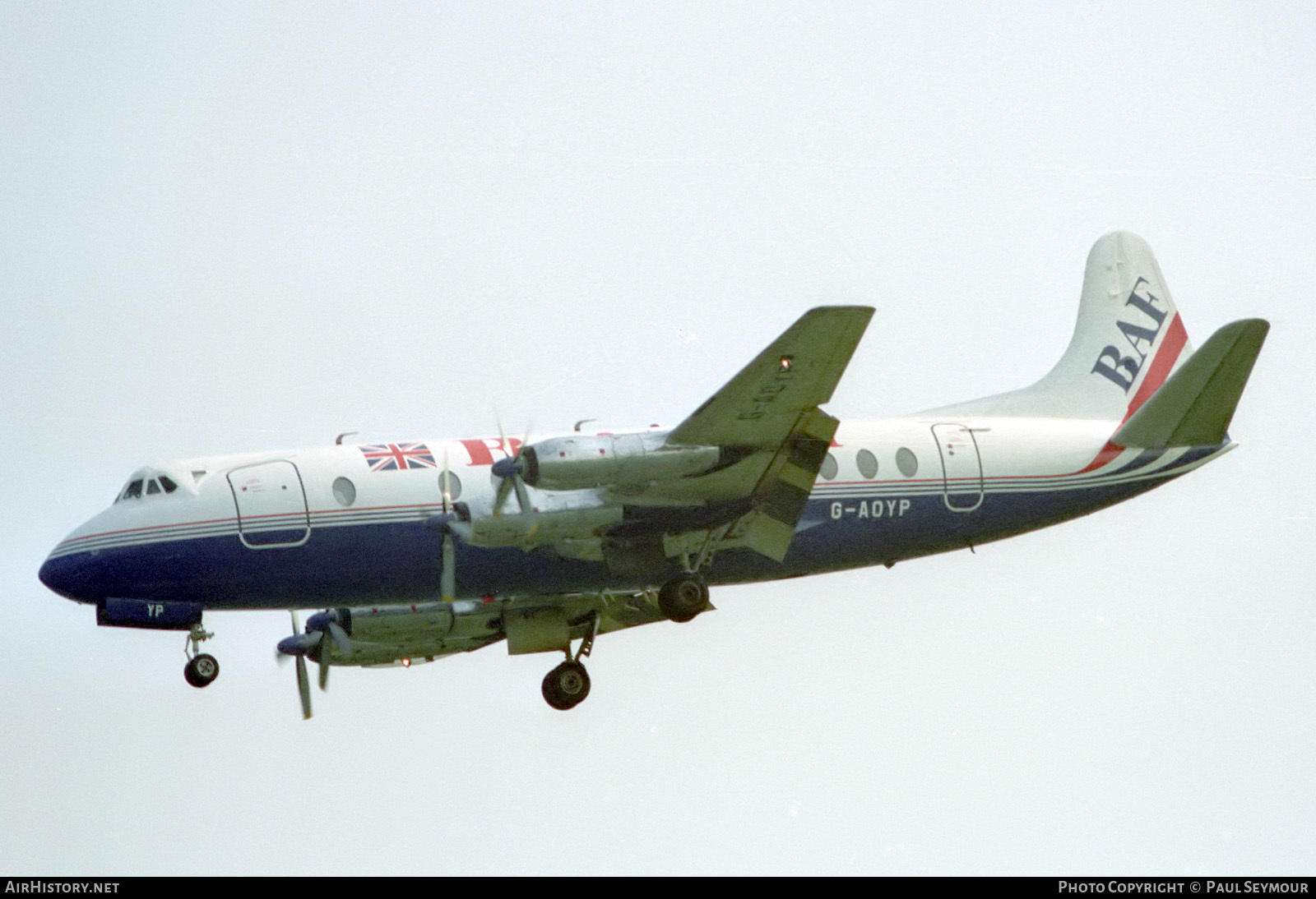 Aircraft Photo of G-AOYP | Vickers 806 Viscount | British Air Ferries - BAF | AirHistory.net #120447