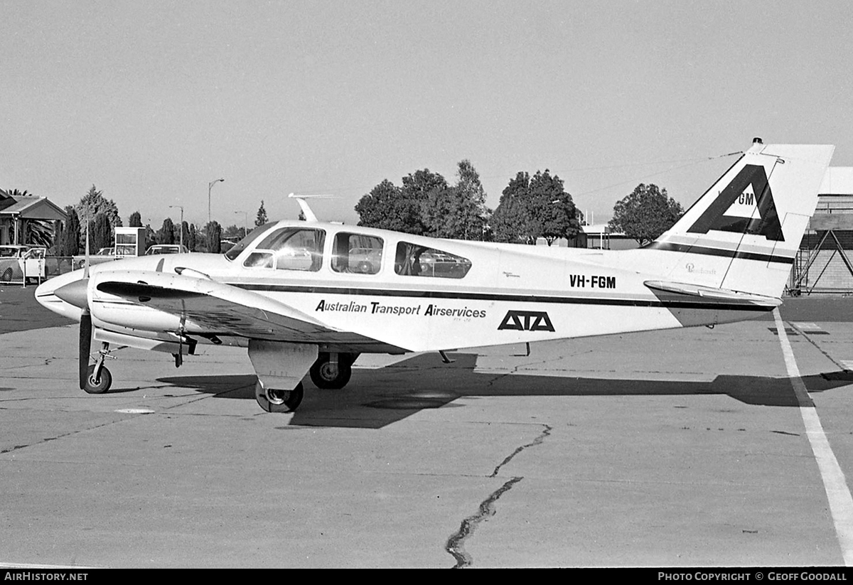 Aircraft Photo of VH-FGM | Beech C55 Baron (95-C55) | Australian Transport Airservices - ATA | AirHistory.net #120519