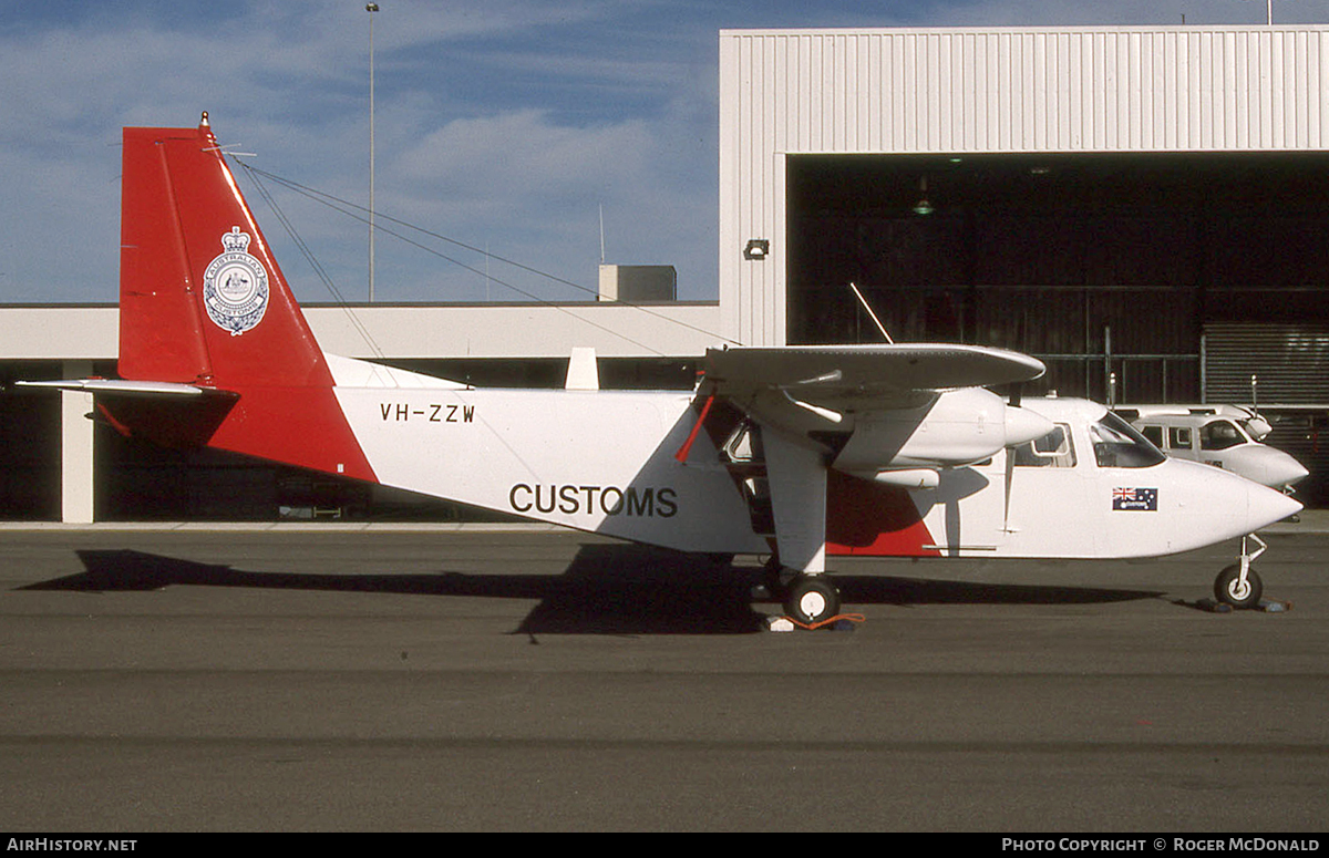 Aircraft Photo of VH-ZZW | Pilatus Britten-Norman BN-2B-20 Islander | Australian Customs | AirHistory.net #120521