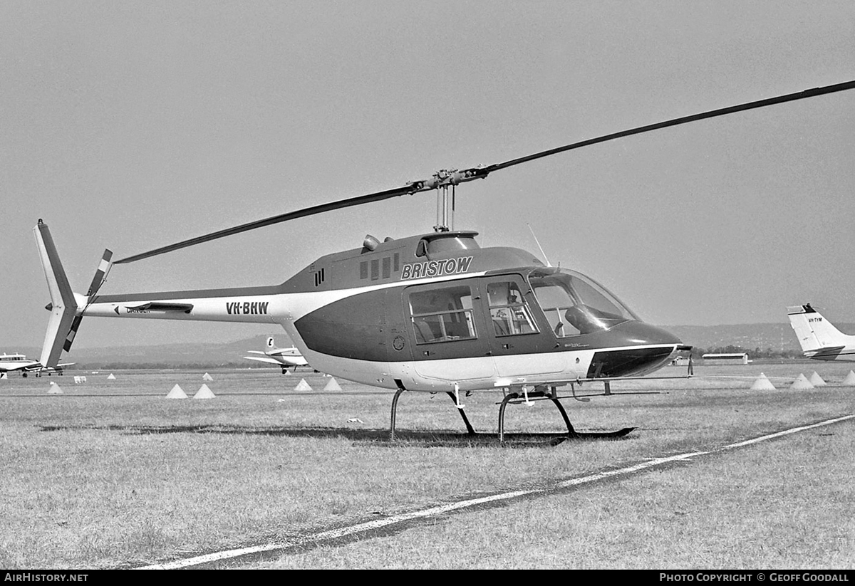 Aircraft Photo of VH-BHW | Bell AB-206A-1 JetRanger | Bristow Helicopters | AirHistory.net #120523
