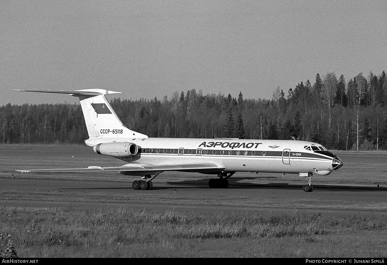 Aircraft Photo of CCCP-65118 | Tupolev Tu-134A | Aeroflot | AirHistory.net #120693