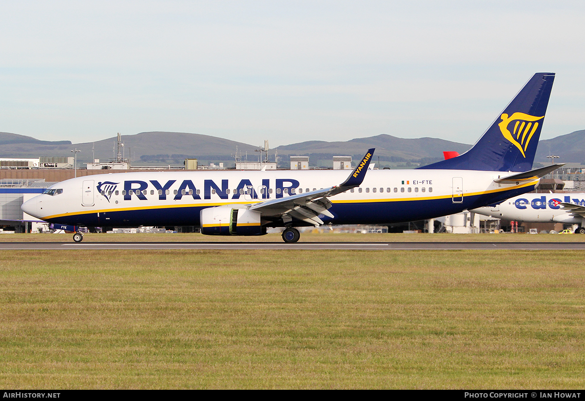 Aircraft Photo of EI-FTE | Boeing 737-800 | Ryanair | AirHistory.net #120998