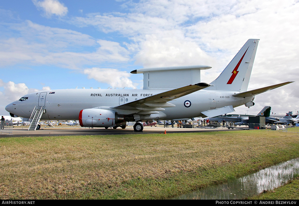 Aircraft Photo of A30-003 | Boeing E-7A Wedgetail | Australia - Air Force | AirHistory.net #121105