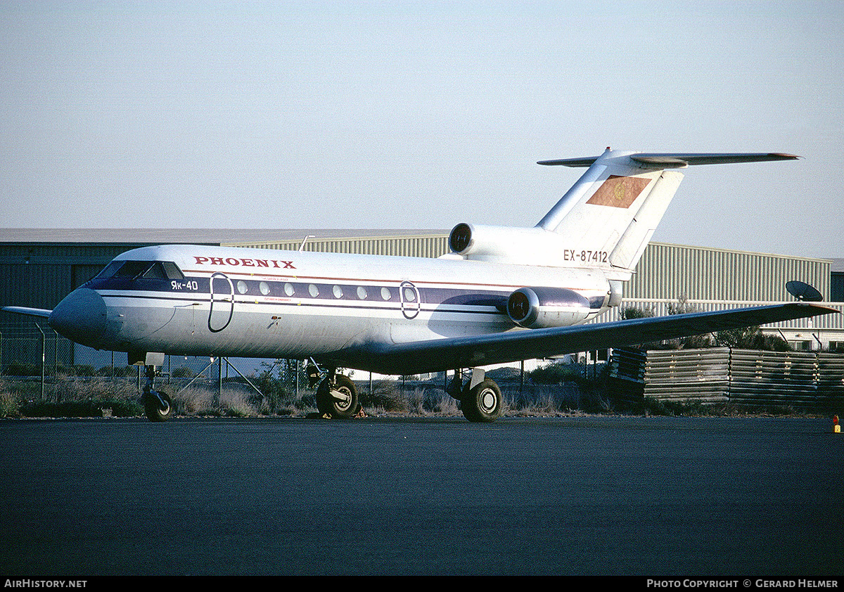 Aircraft Photo of EX-87412 | Yakovlev Yak-40 | Phoenix Aviation | AirHistory.net #121128