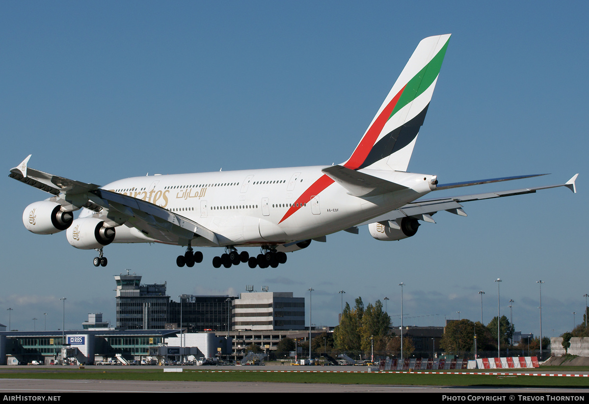 Aircraft Photo of A6-EDF | Airbus A380-861 | Emirates | AirHistory.net #121133