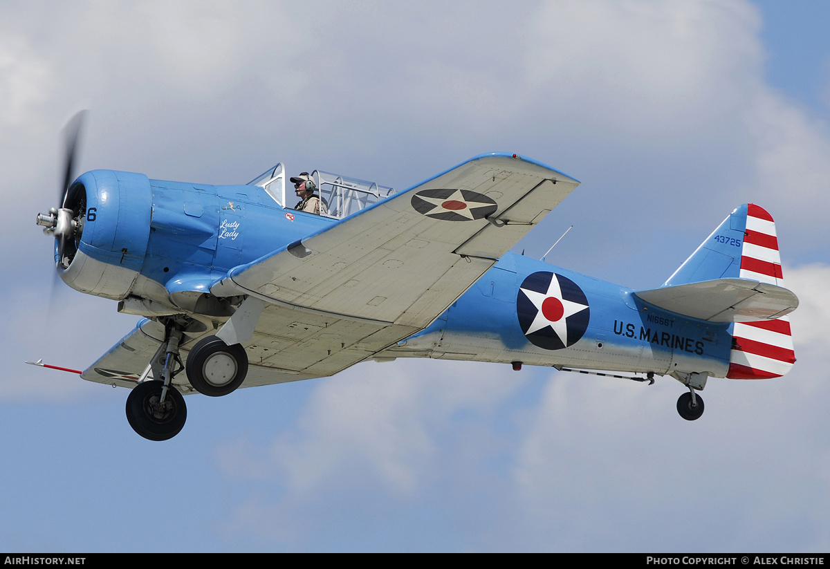 Aircraft Photo of N1666T / 43725 | North American SNJ-5B Texan | USA - Marines | AirHistory.net #121155