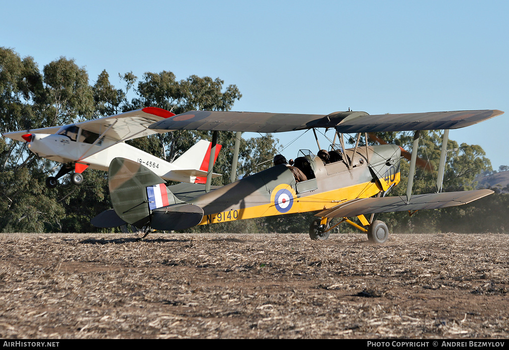 Aircraft Photo of VH-ABL / N9140 | De Havilland D.H. 82A Tiger Moth | UK - Air Force | AirHistory.net #121217