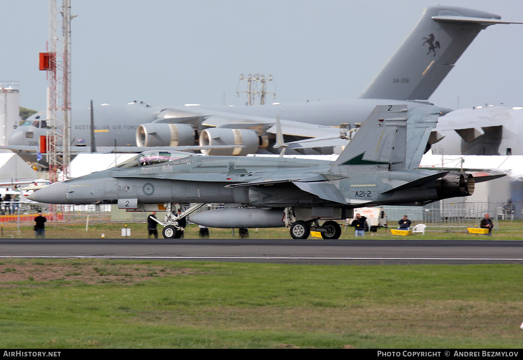 Aircraft Photo of A21-2 | McDonnell Douglas F/A-18A Hornet | Australia - Air Force | AirHistory.net #121254