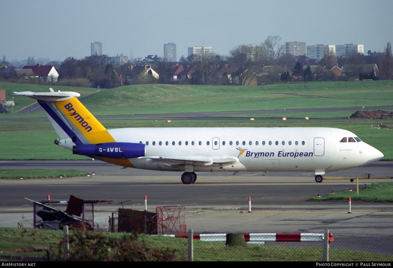 Aircraft Photo of G-AWBL | BAC 111-416EK One-Eleven | Brymon European Airways | AirHistory.net #121352