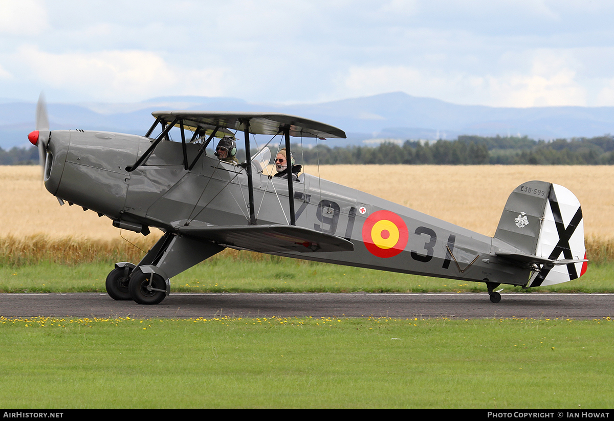 Aircraft Photo of G-CGTX / E3B-599 | CASA 1-131E Series 2000 Jungmann | Spain - Air Force | AirHistory.net #121505