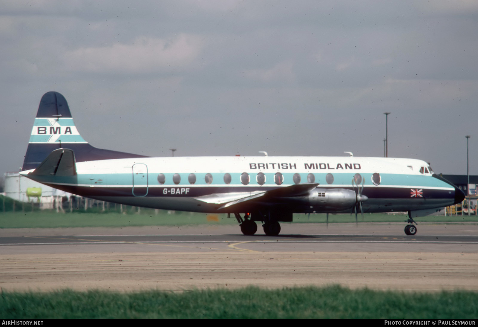 Aircraft Photo of G-BAPF | Vickers 814 Viscount | British Midland Airways - BMA | AirHistory.net #121690