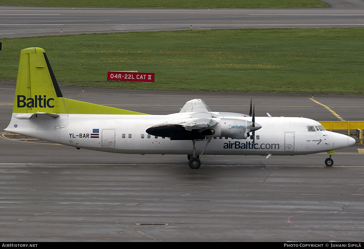 Aircraft Photo of YL-BAR | Fokker 50 | AirBaltic | AirHistory.net #121736