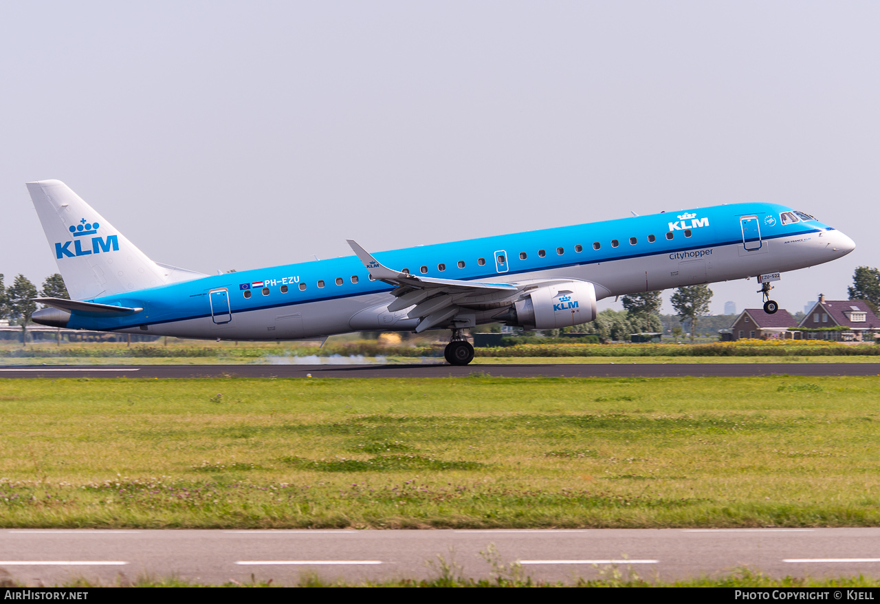 Aircraft Photo of PH-EZU | Embraer 190STD (ERJ-190-100STD) | KLM Cityhopper | AirHistory.net #121804