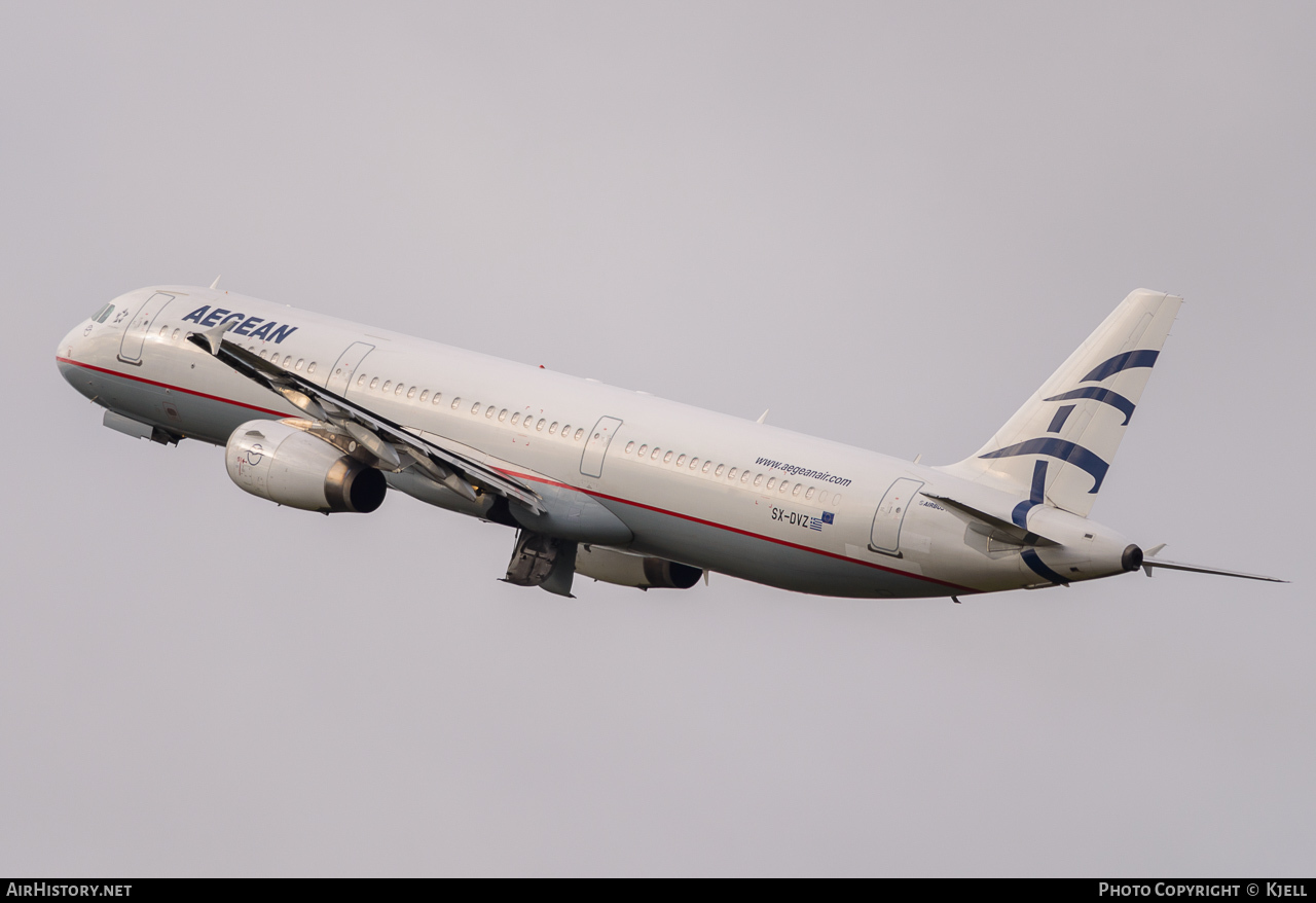 Aircraft Photo of SX-DVZ | Airbus A321-231 | Aegean Airlines | AirHistory.net #121858