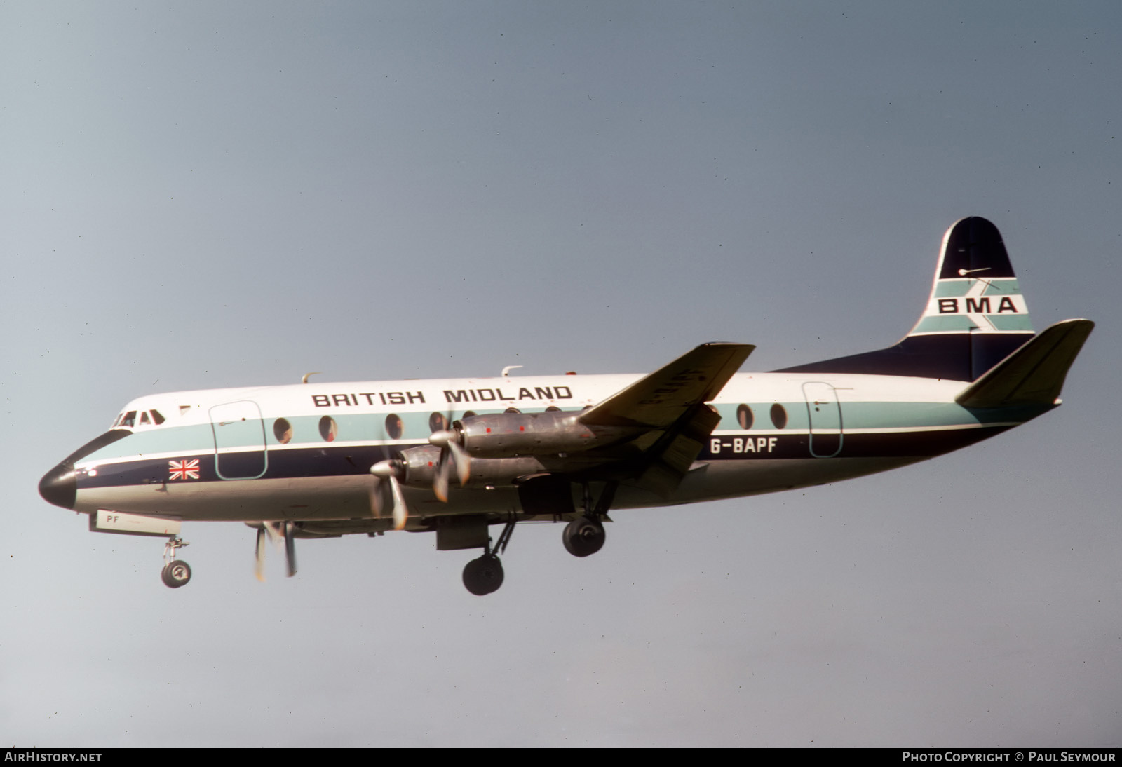 Aircraft Photo of G-BAPF | Vickers 814 Viscount | British Midland Airways - BMA | AirHistory.net #121921