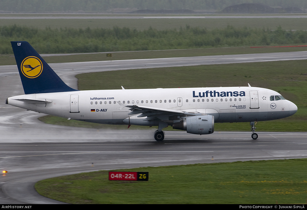 Aircraft Photo of D-AILY | Airbus A319-114 | Lufthansa | AirHistory.net #121942