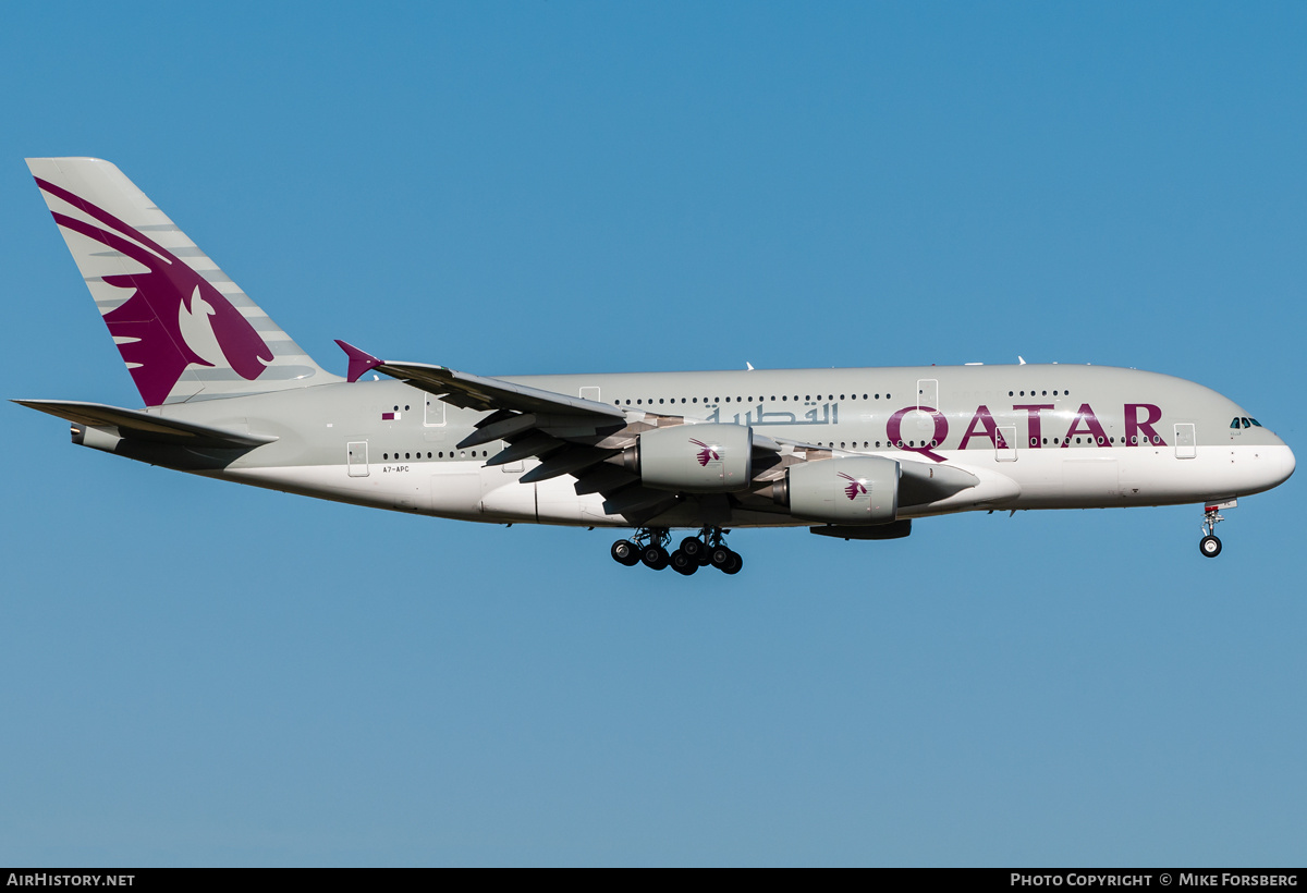 Aircraft Photo of A7-APC | Airbus A380-861 | Qatar Airways | AirHistory.net #121972