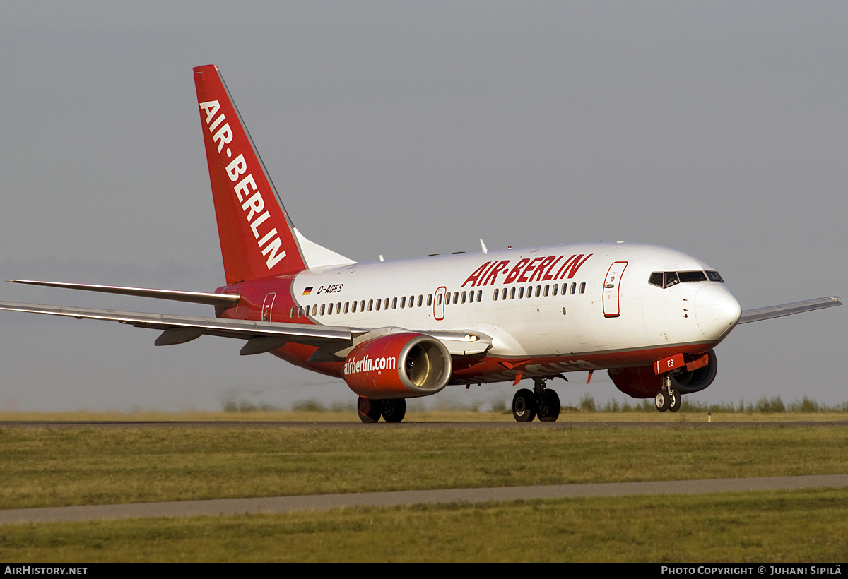 Aircraft Photo of D-AGES | Boeing 737-75B | Air Berlin | AirHistory.net #122131