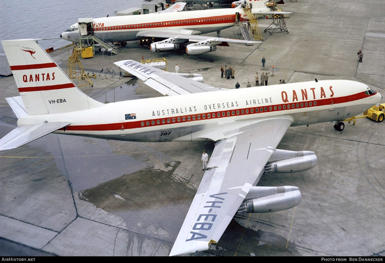 Aircraft Photo of VH-EBA | Boeing 707-138 | Qantas | AirHistory.net #122199