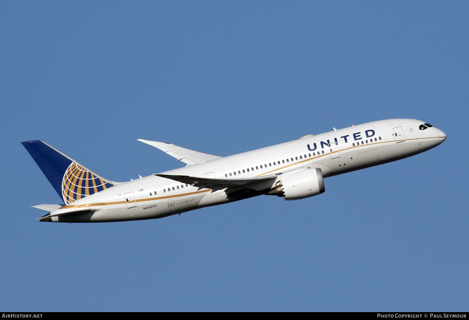 Aircraft Photo of N45905 | Boeing 787-8 Dreamliner | United Airlines | AirHistory.net #122257