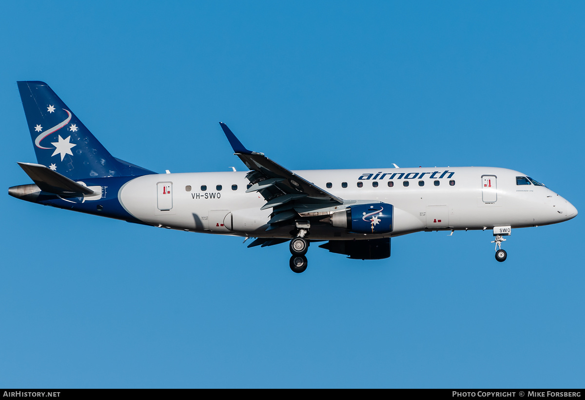 Aircraft Photo of VH-SWO | Embraer 170LR (ERJ-170-100LR) | Air North | AirHistory.net #122428