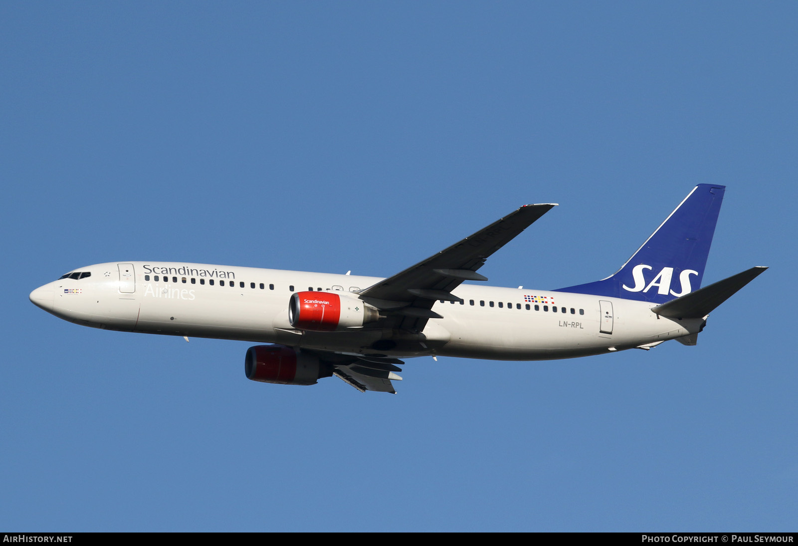 Aircraft Photo of LN-RPL | Boeing 737-883 | Scandinavian Airlines - SAS | AirHistory.net #122490