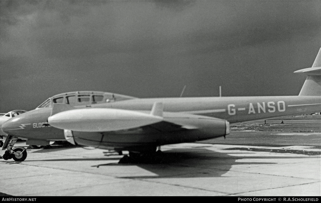Aircraft Photo of G-ANSO | Gloster Meteor T7 | Gloster Aircraft | AirHistory.net #122599