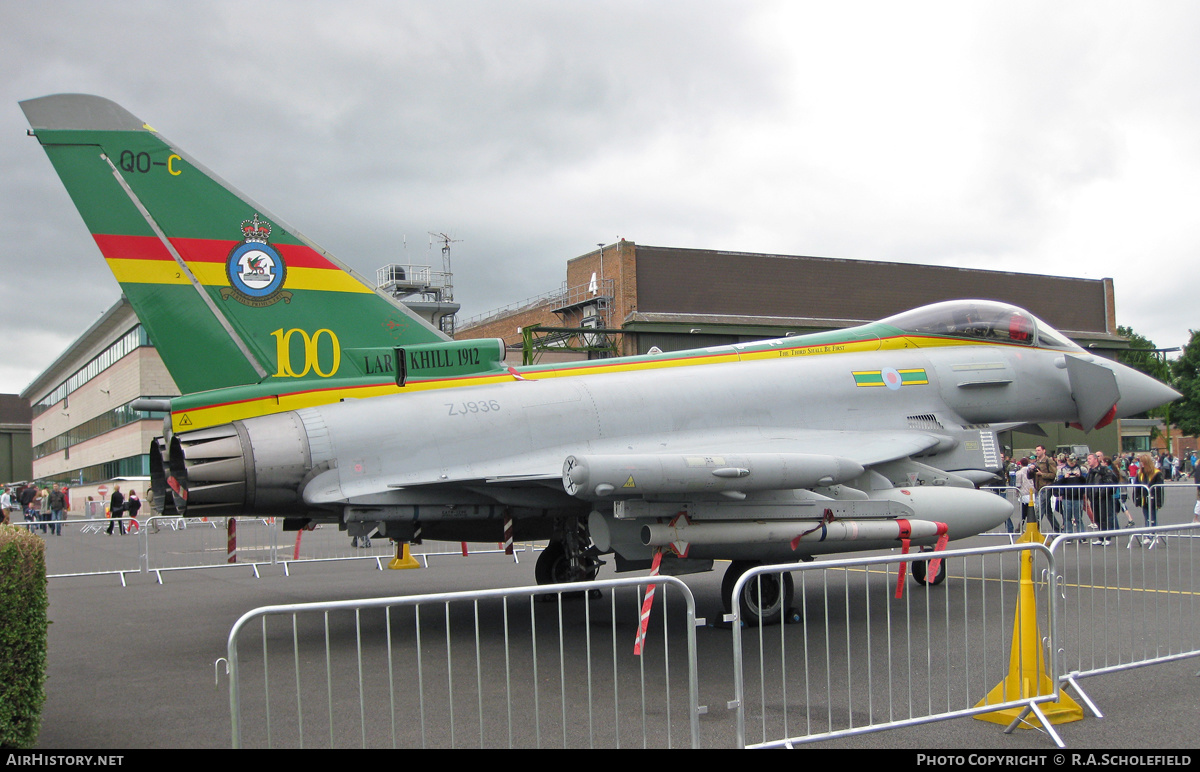 Aircraft Photo of ZJ936 | Eurofighter EF-2000 Typhoon FGR4 | UK - Air Force | AirHistory.net #122601