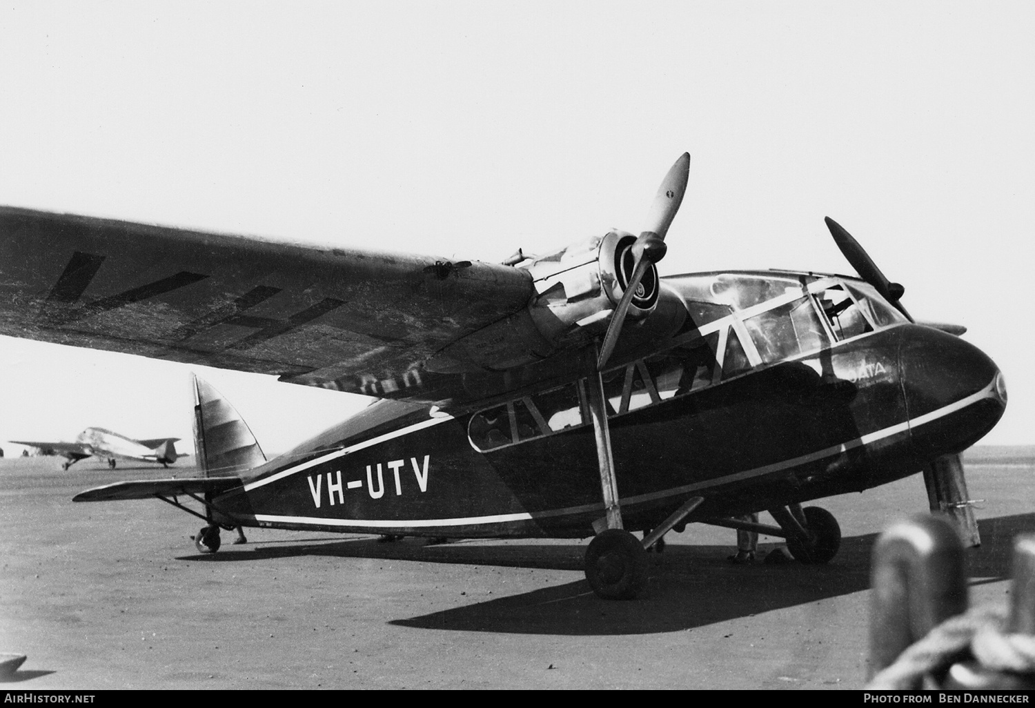 Aircraft Photo of VH-UTV | Short S-16/1 Scion 2 | Australian National Airways - ANA | AirHistory.net #122612