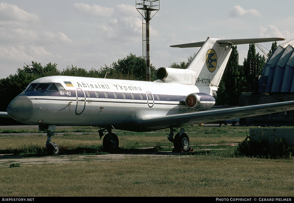 Aircraft Photo of UR-87276 | Yakovlev Yak-40 | Air Ukraine | AirHistory.net #122806