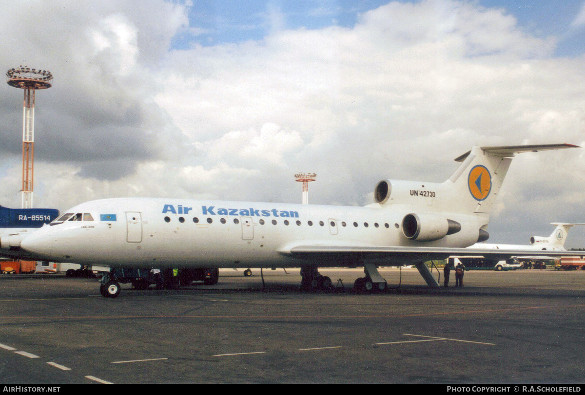 Aircraft Photo of UN-42730 | Yakovlev Yak-42D | Air Kazakstan | AirHistory.net #122910