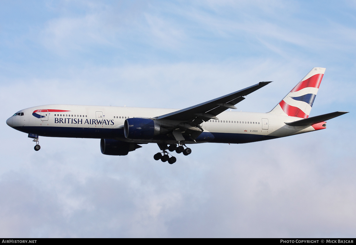 Aircraft Photo of G-ZZZC | Boeing 777-236 | British Airways | AirHistory.net #122915