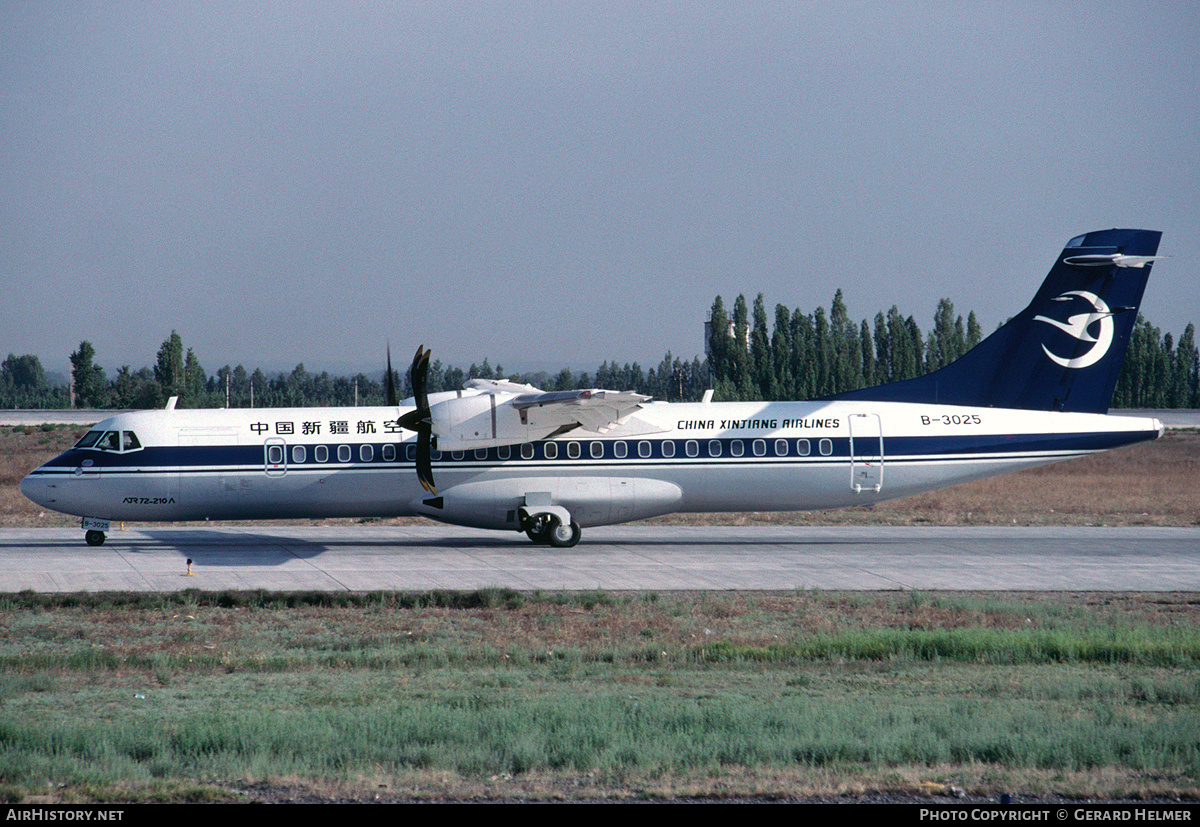 Aircraft Photo of B-3025 | ATR ATR-72-500 (ATR-72-212A) | China Xinjiang Airlines | AirHistory.net #123148