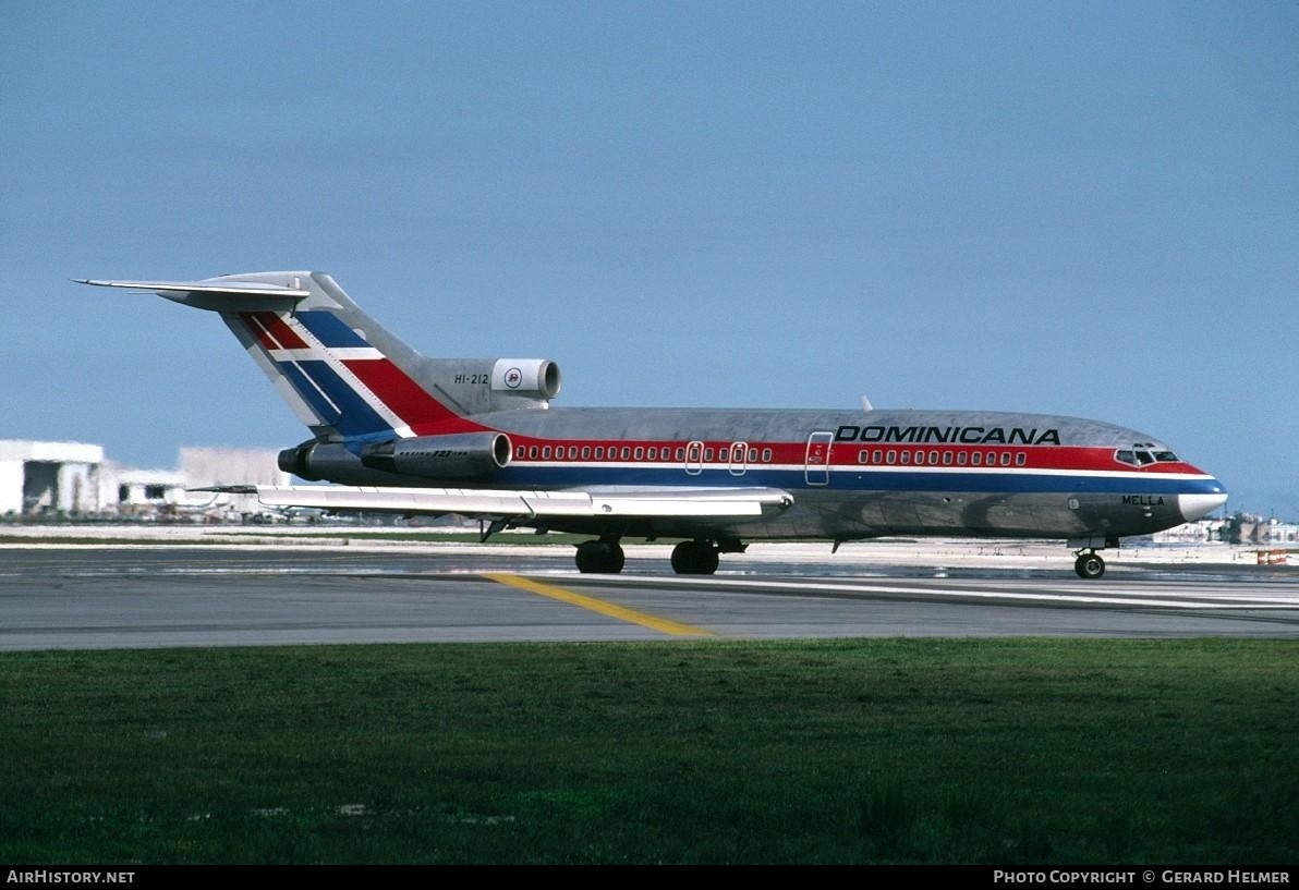 Aircraft Photo of HI-212 | Boeing 727-1J1 | Dominicana | AirHistory.net #123165