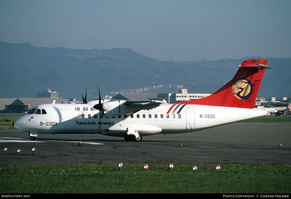 Aircraft Photo of B-2203 | ATR ATR-42-200 | TransAsia Airways | AirHistory.net #123204