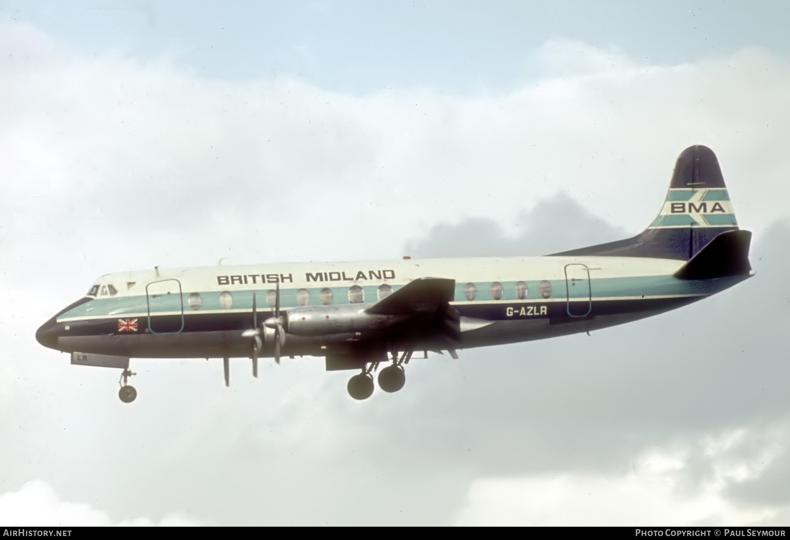 Aircraft Photo of G-AZLR | Vickers 813 Viscount | British Midland Airways - BMA | AirHistory.net #123340