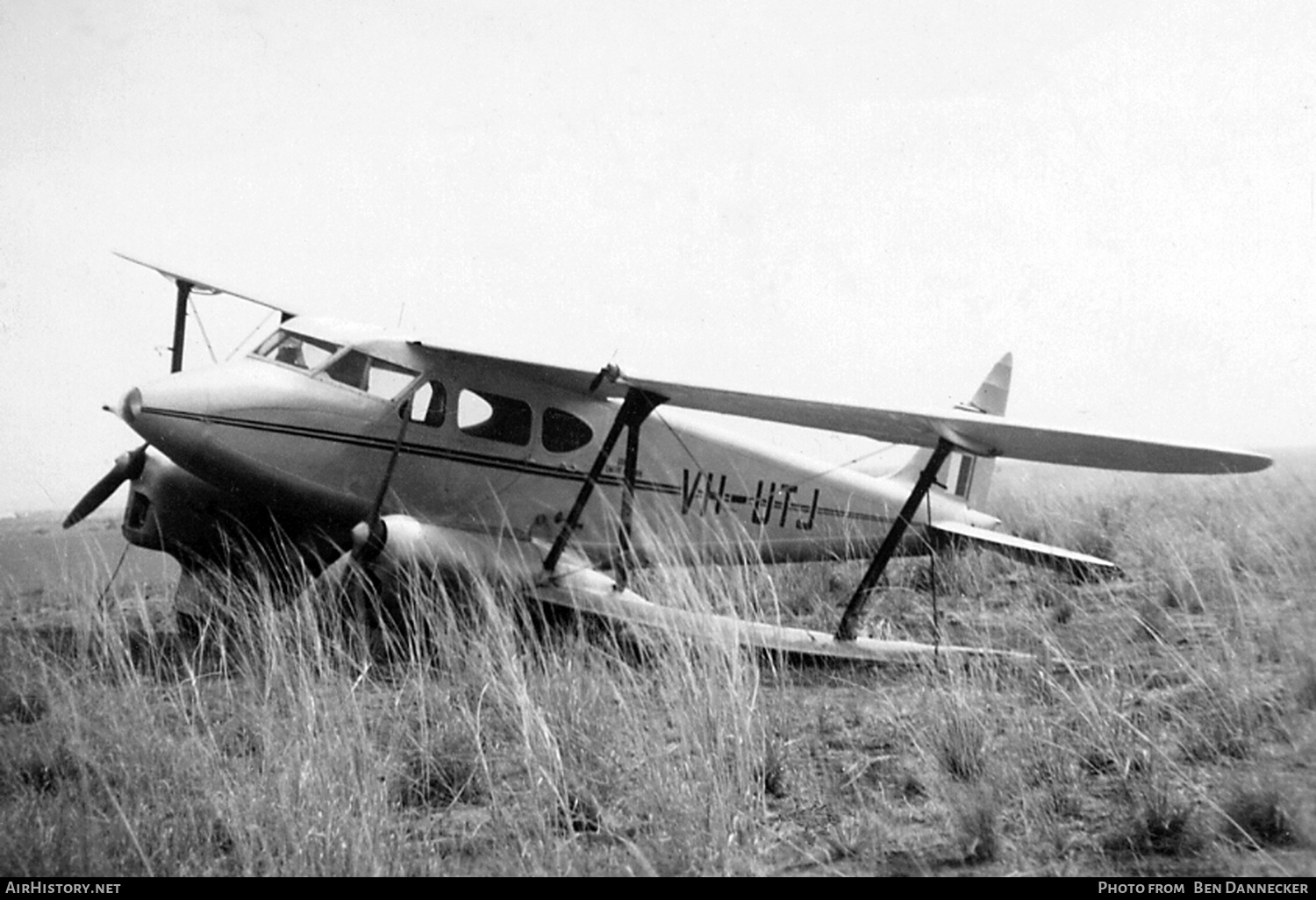 Aircraft Photo of VH-UTJ | De Havilland D.H. 90 Dragonfly | Qantas Empire Airways - QEA | AirHistory.net #123397