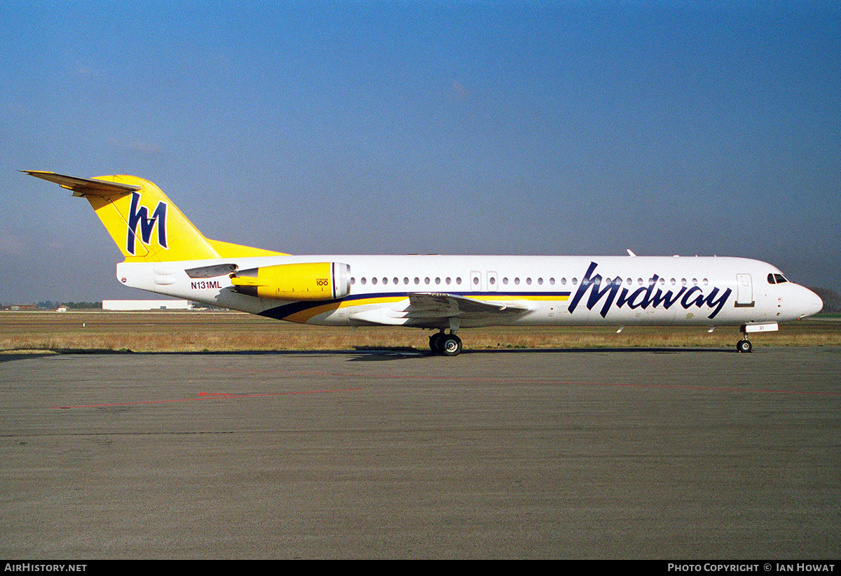 Aircraft Photo of N131ML | Fokker 100 (F28-0100) | Midway Airlines | AirHistory.net #123518