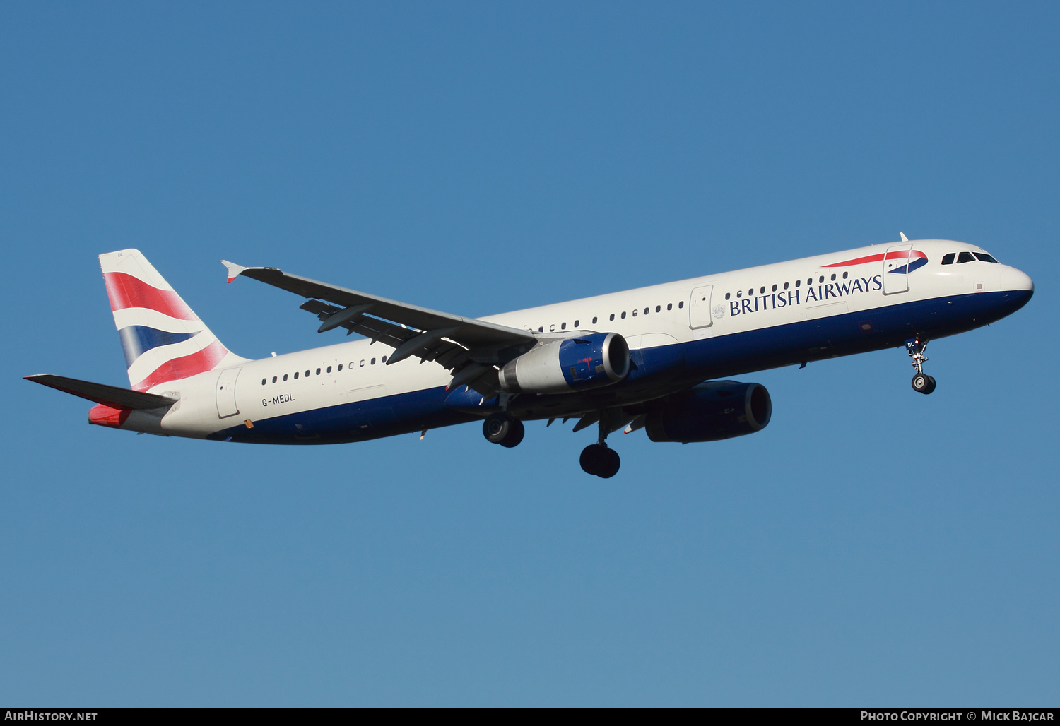 Aircraft Photo of G-MEDL | Airbus A321-231 | British Airways | AirHistory.net #123596